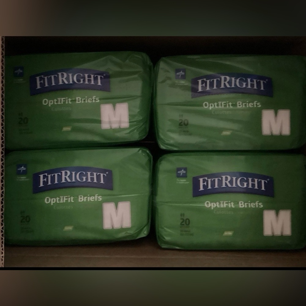 Medline FitRight discreet incontinence under garment size M pack 4 (case)